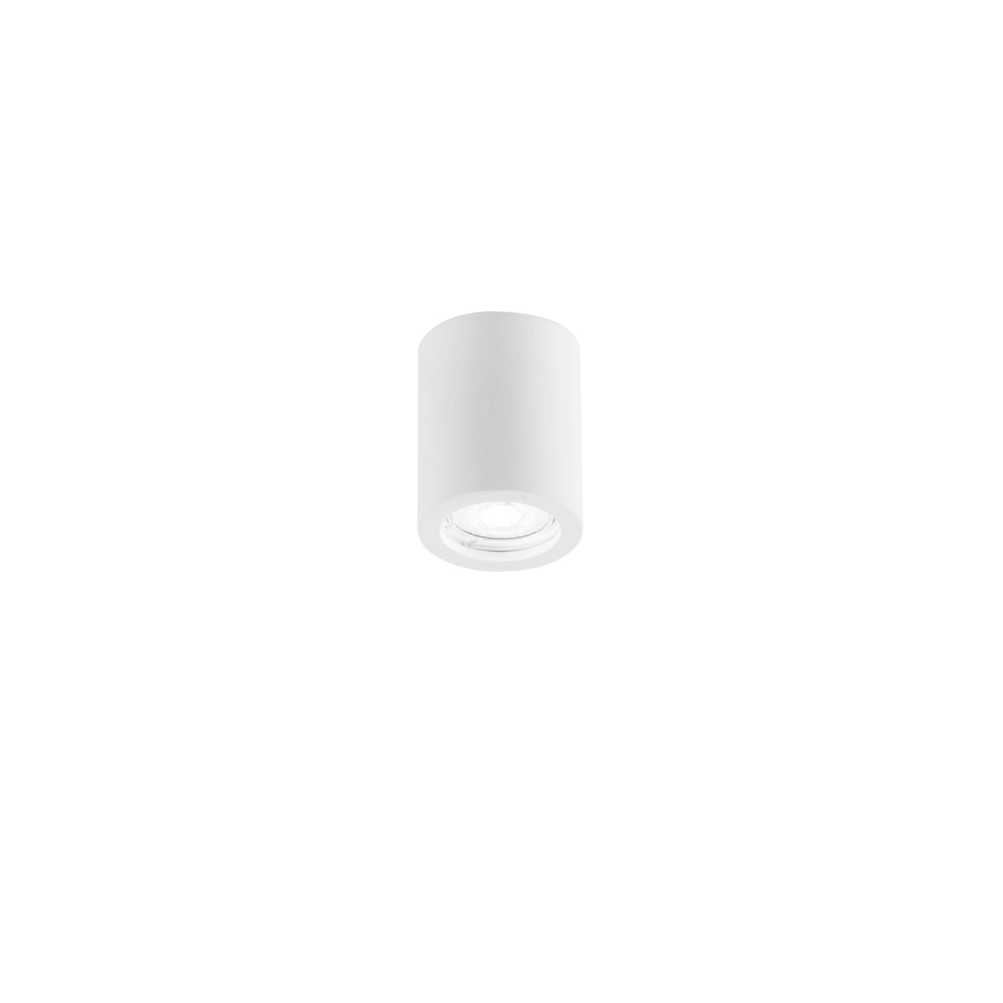 Plafoniera SPACE circolare in gesso verniciabile con ghiera orientabile Ø 7m.
