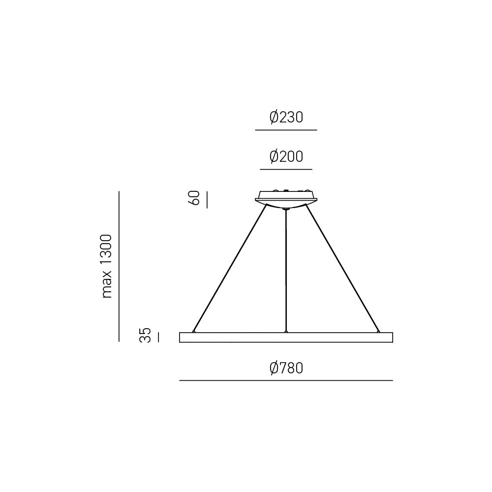 Krizia S/G 3000k — Sospensione a LED
