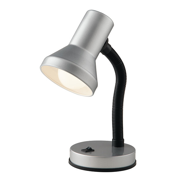 Lampada da lettura LDT flessibile in metallo argento