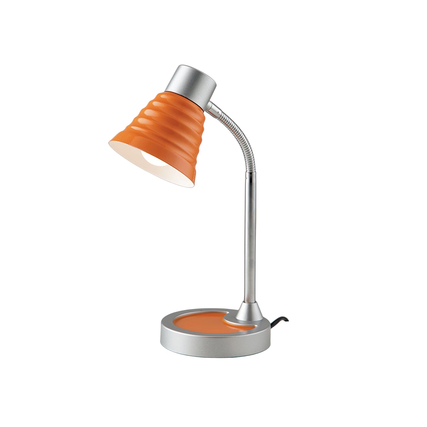 Lampada da lettura LEONARDO con diffusore arancione in fibre di plastica