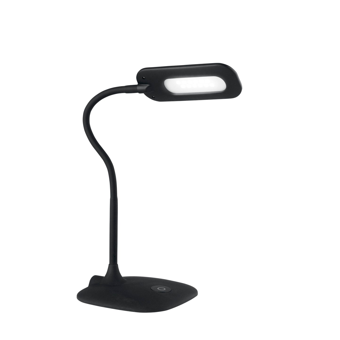 Lampada da lettura orientabile LED DARWIN in metallo nero con touch e dimmer