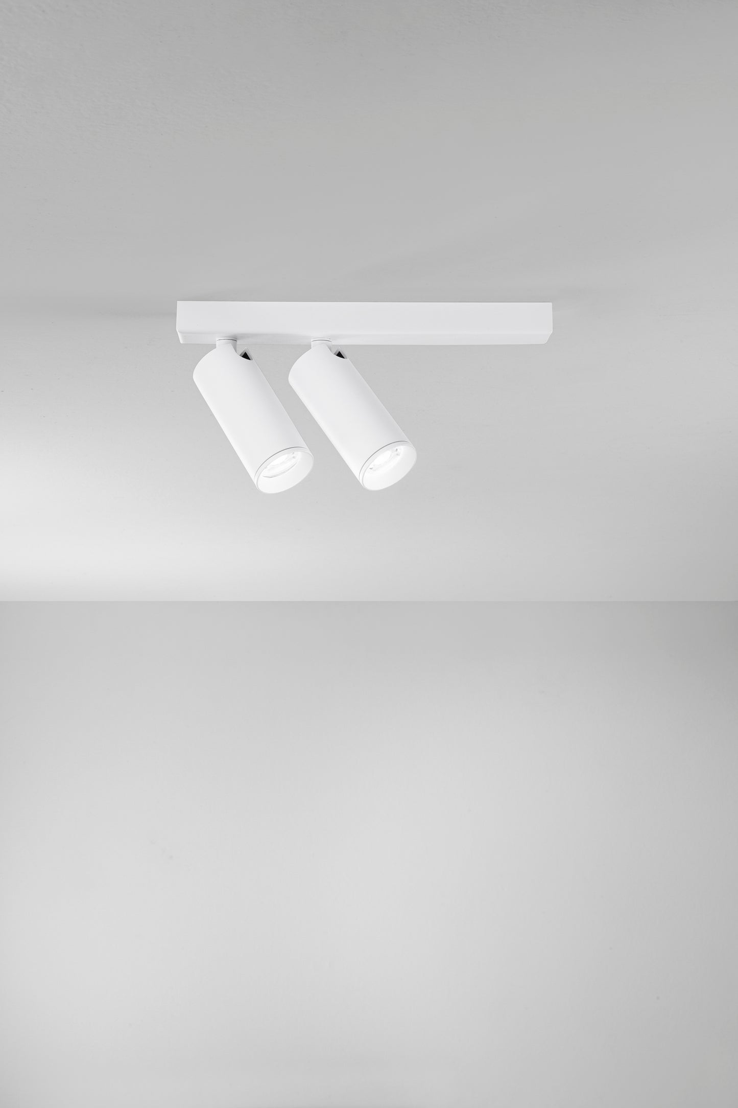 Spot Plauto bianco in metallo - 2 punti luce