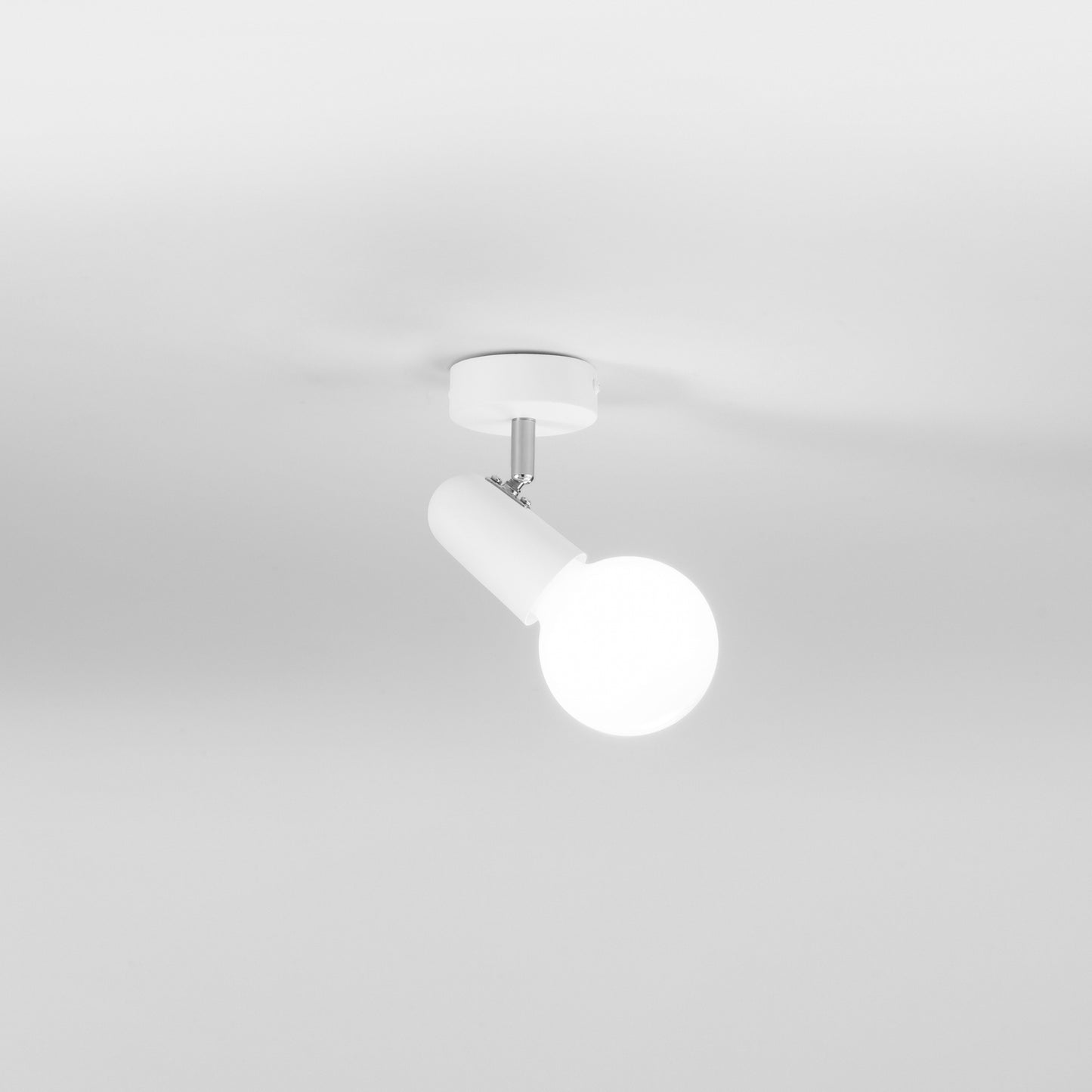 Spot PUNTO in metallo bianco con punto luce orientabile