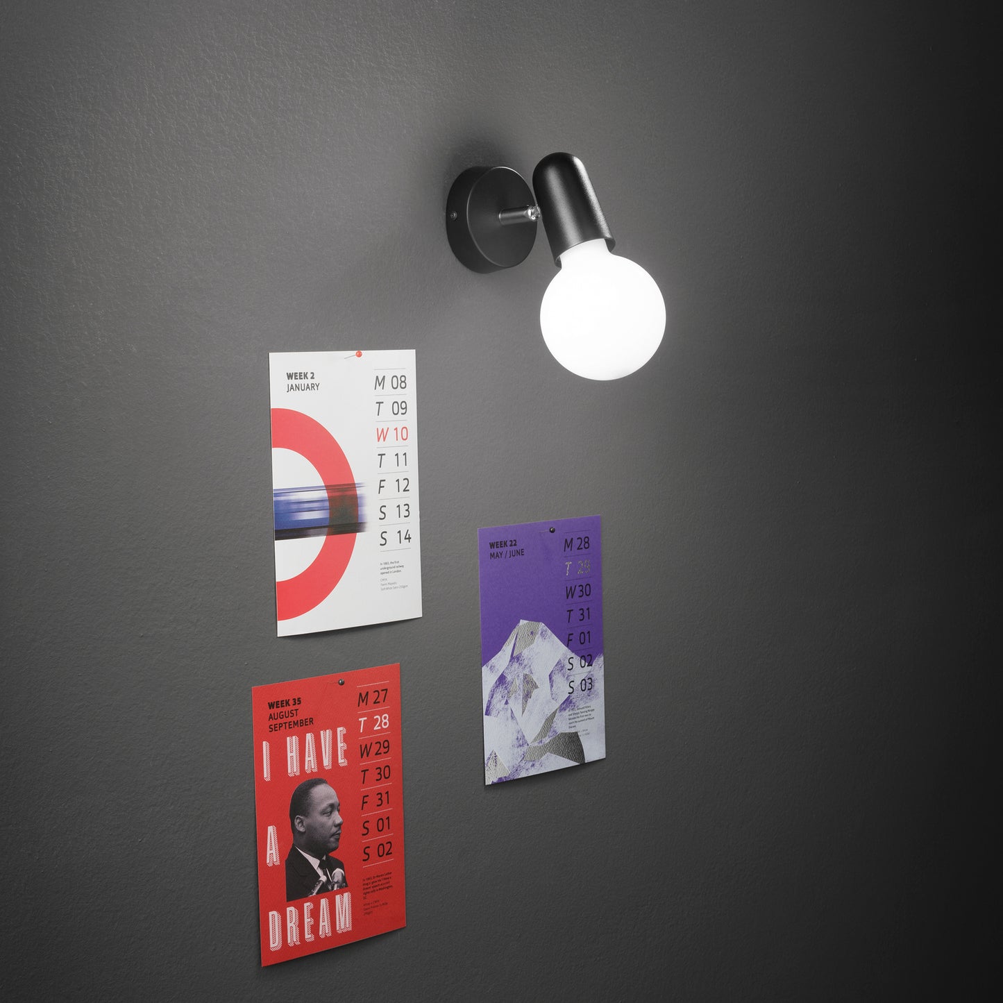 Spot PUNTO in metallo nero con punto luce orientabile