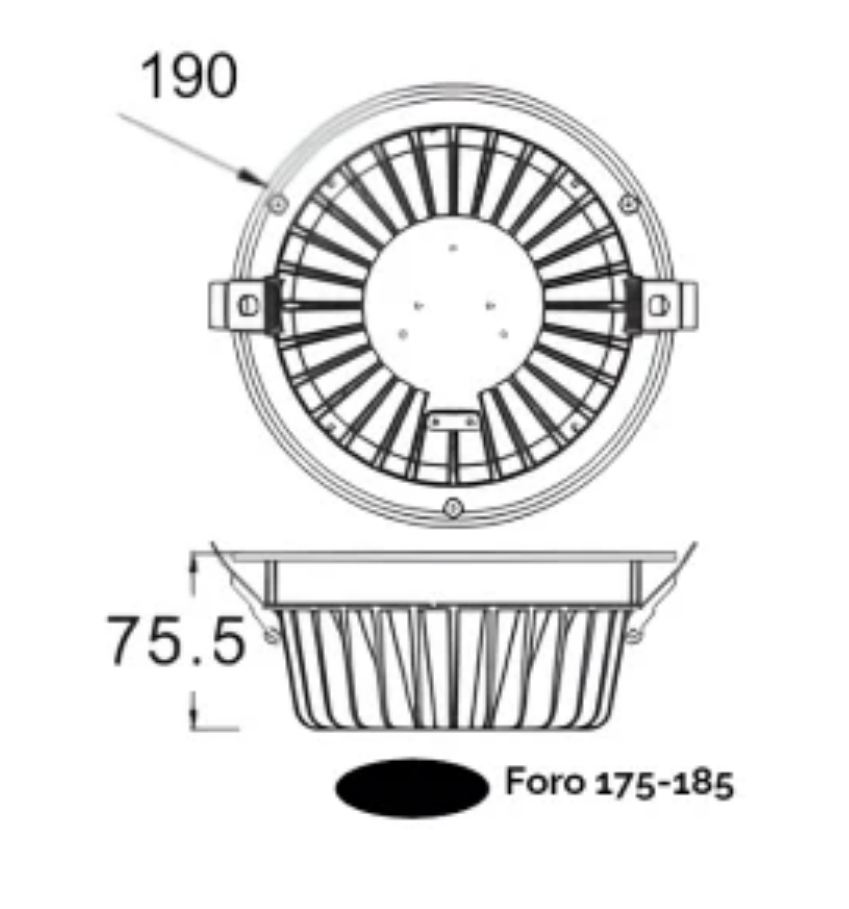 Roma L — Faretto da incasso a LED