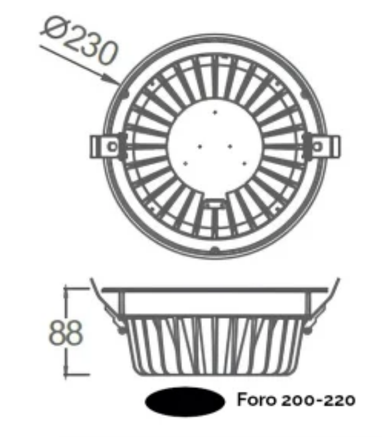 Roma XL — Faretto da incasso a LED