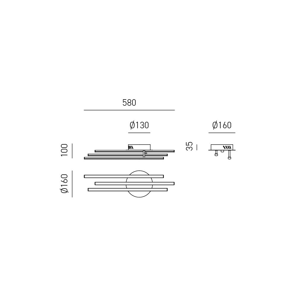 Tullia P/3 4000k — Lampada da parete a LED