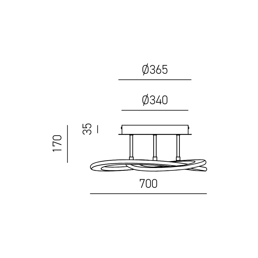 Yara P/G N — Lampada da soffitto a LED