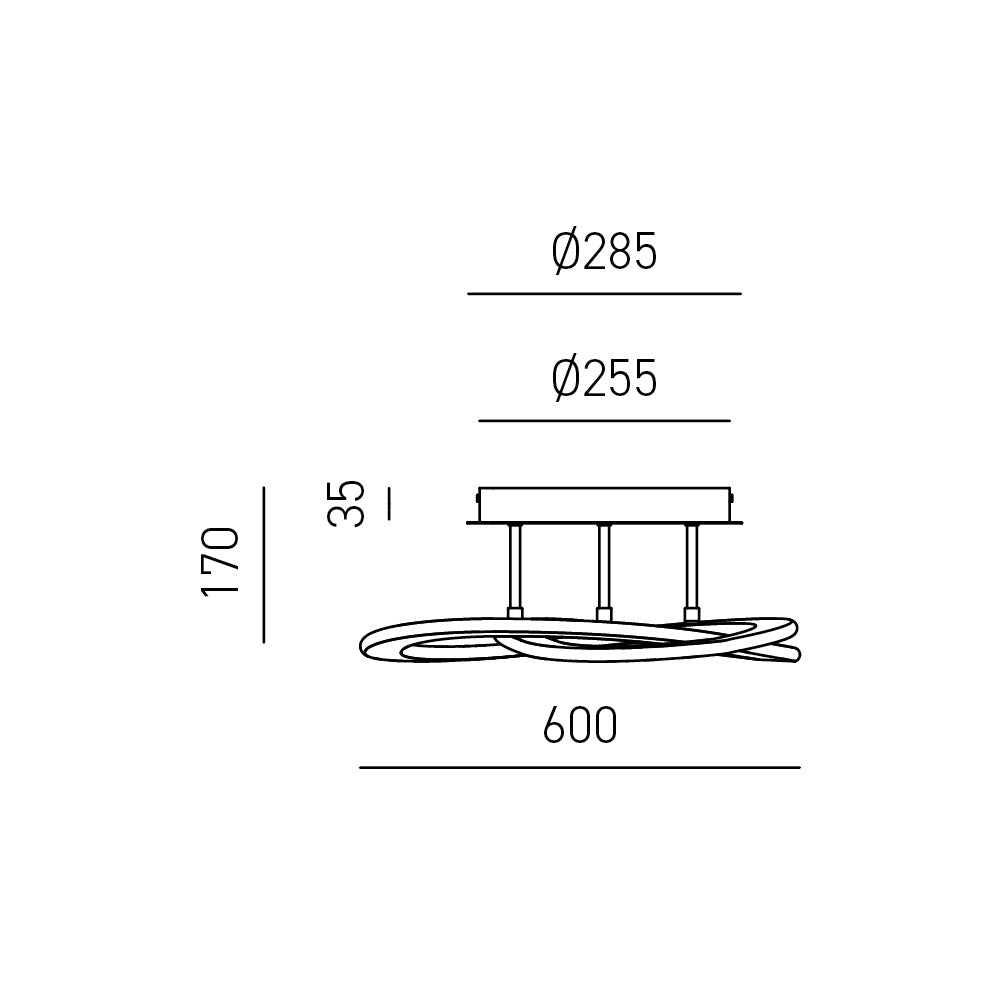 Yara P/M N — Lampada da soffitto a LED