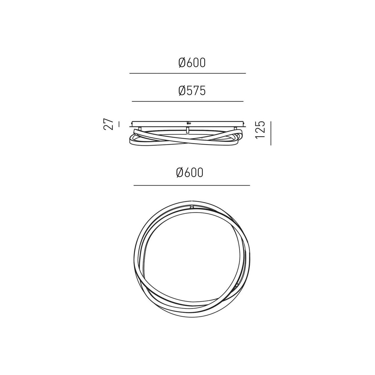 Atia P/M — Lampada da soffitto a LED