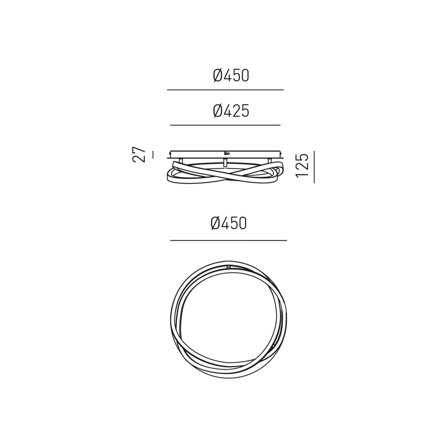 Atia P/P — Lampada da soffitto a LED