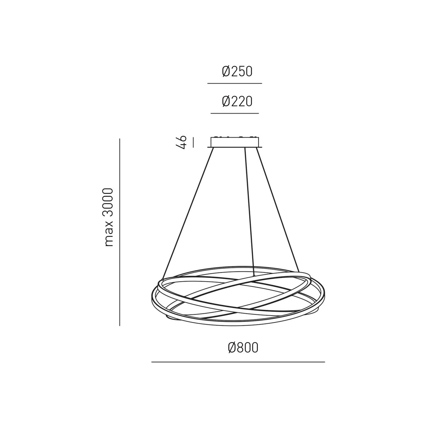 Atia S/M — Sospensione a LED