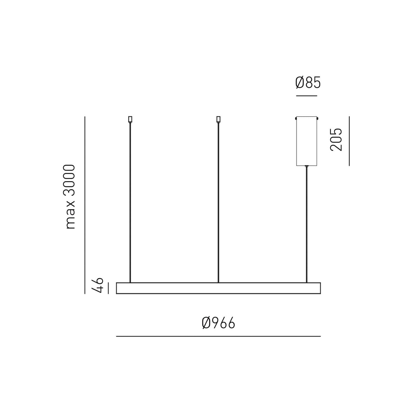 Criseide S/1g — Sospensione a LED