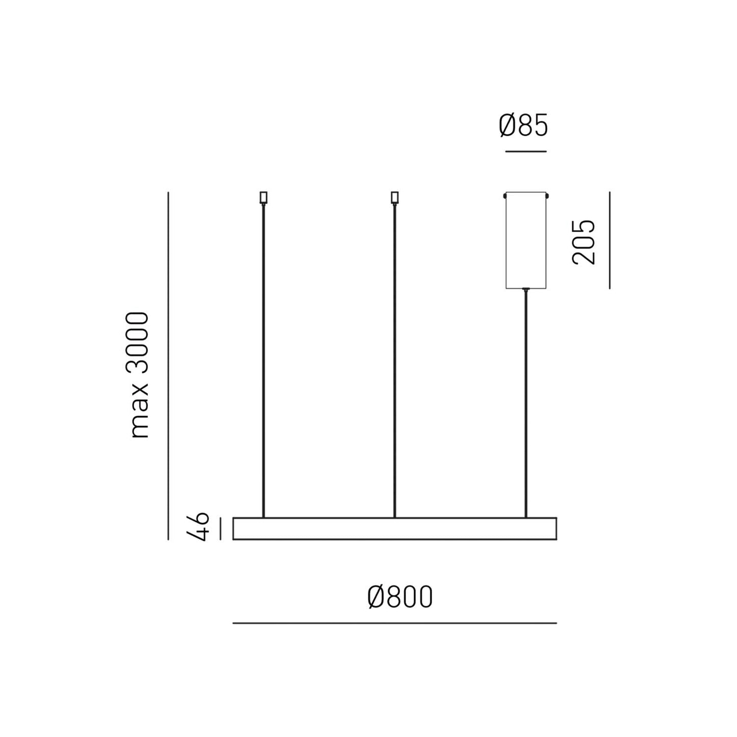 Criseide S/1p — Sospensione a LED