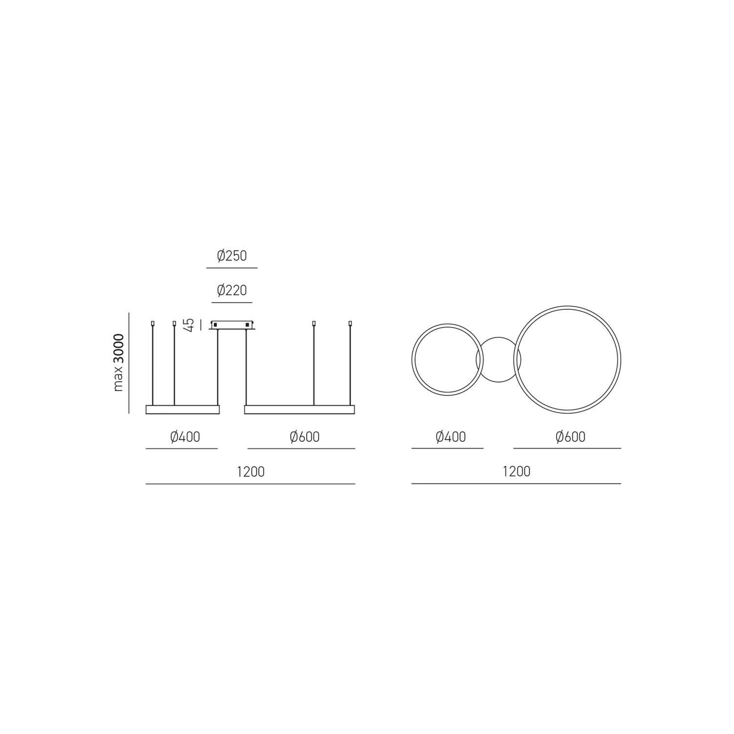 Criseide S/2d — Sospensione a LED