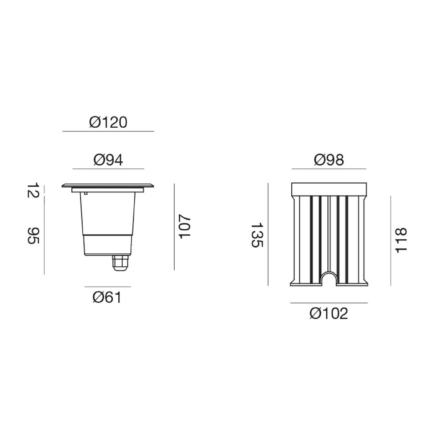 Ges270 — Faretto calpestabile a LED