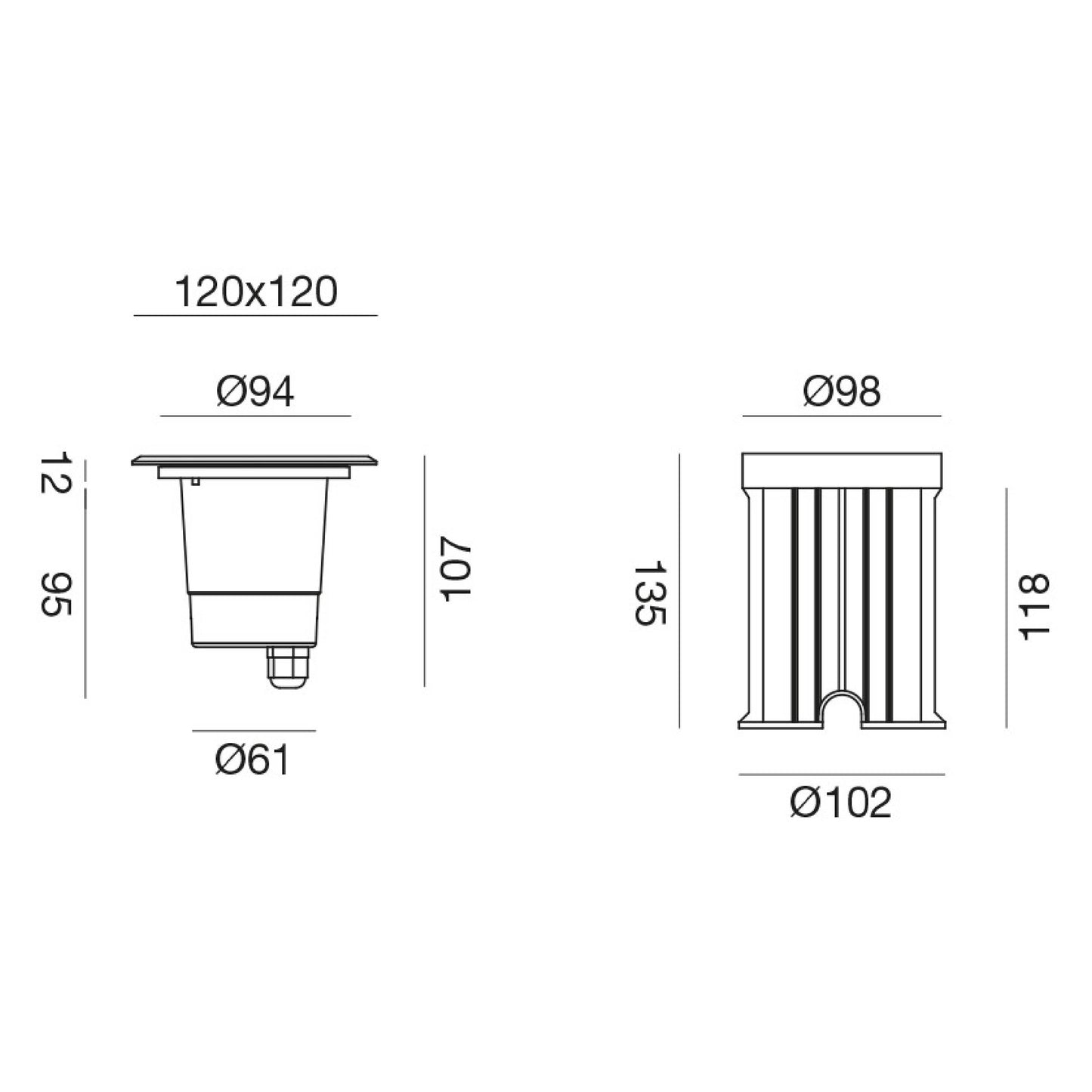 Ges271 — Faretto calpestabile a LED