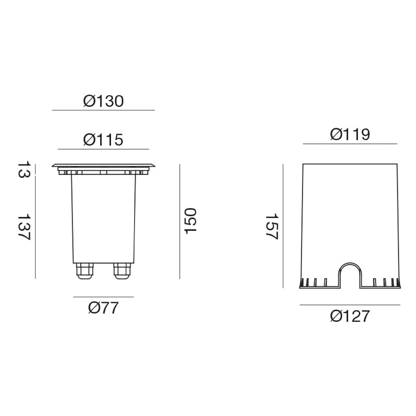 Ges272 — Faretto calpestabile a LED