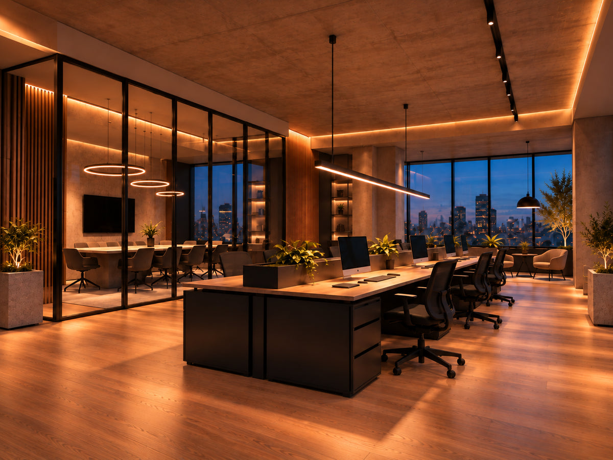 Studio con la luce di progetto