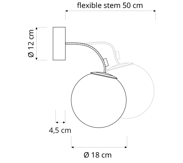 Micro luna applique — applique Ø 18 cm