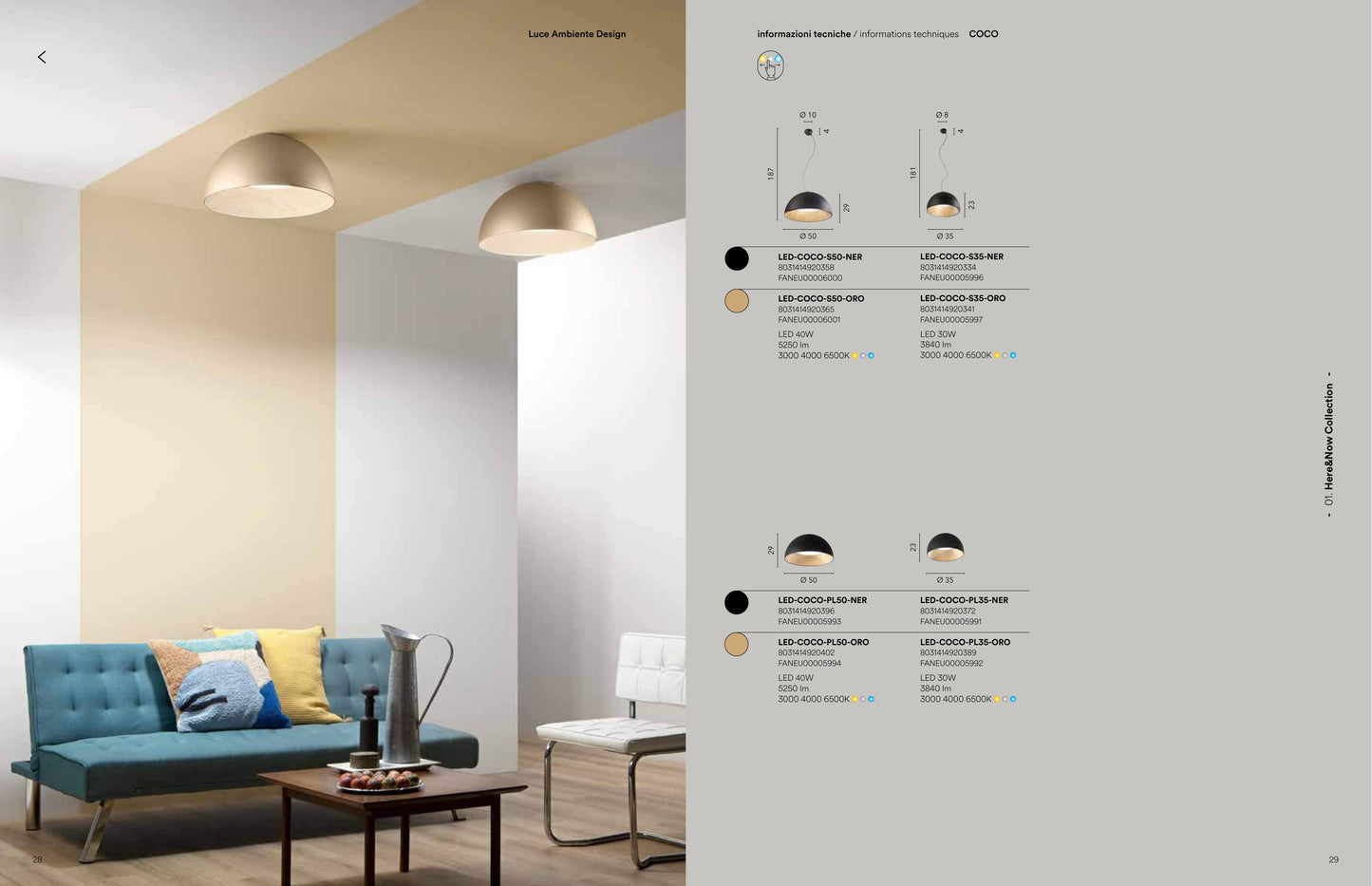 Scheda tecnica COCO - Luce Ambiente Design
