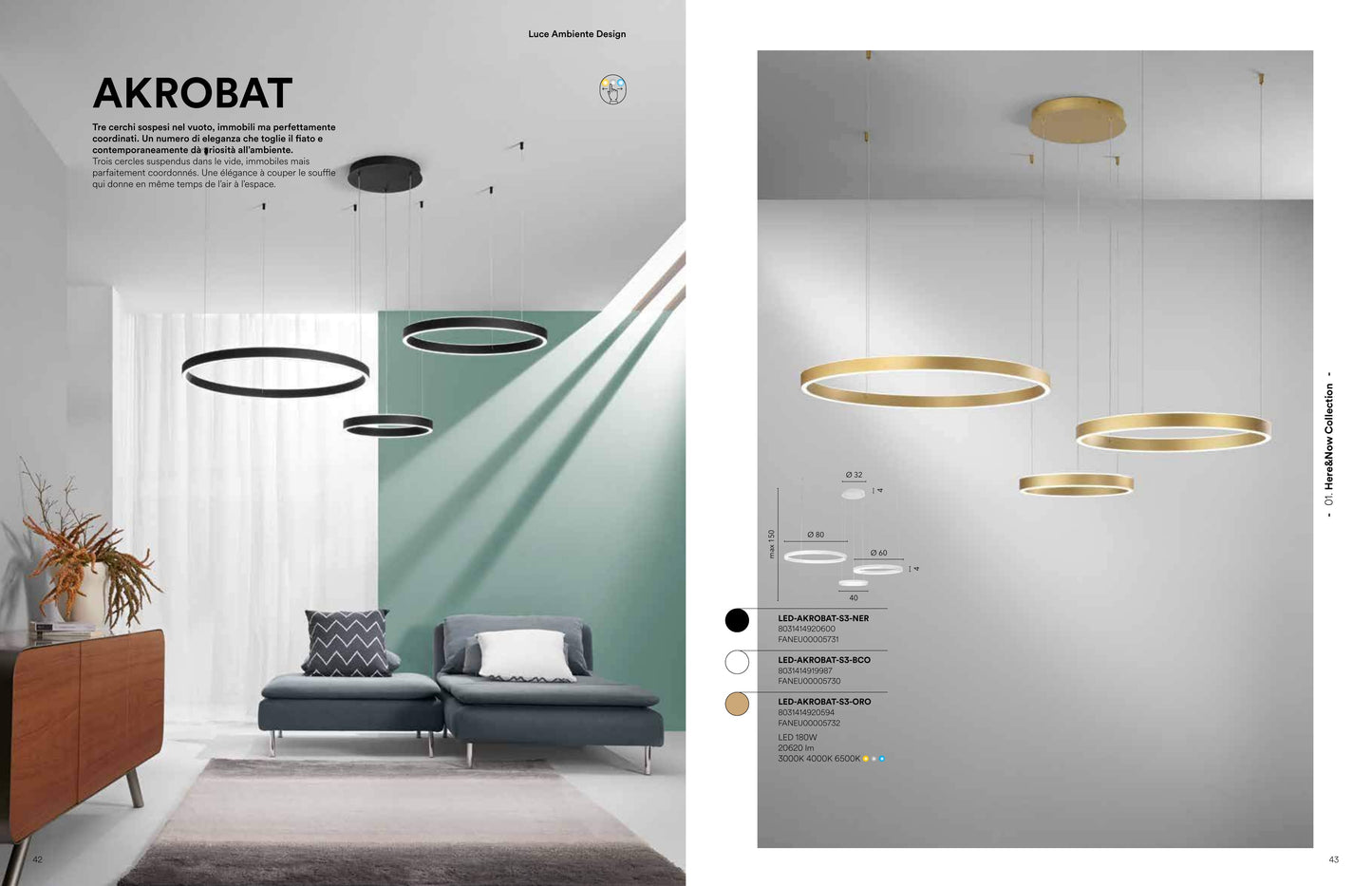 Scheda tecnica AKROBAT - Luce Ambiente Design