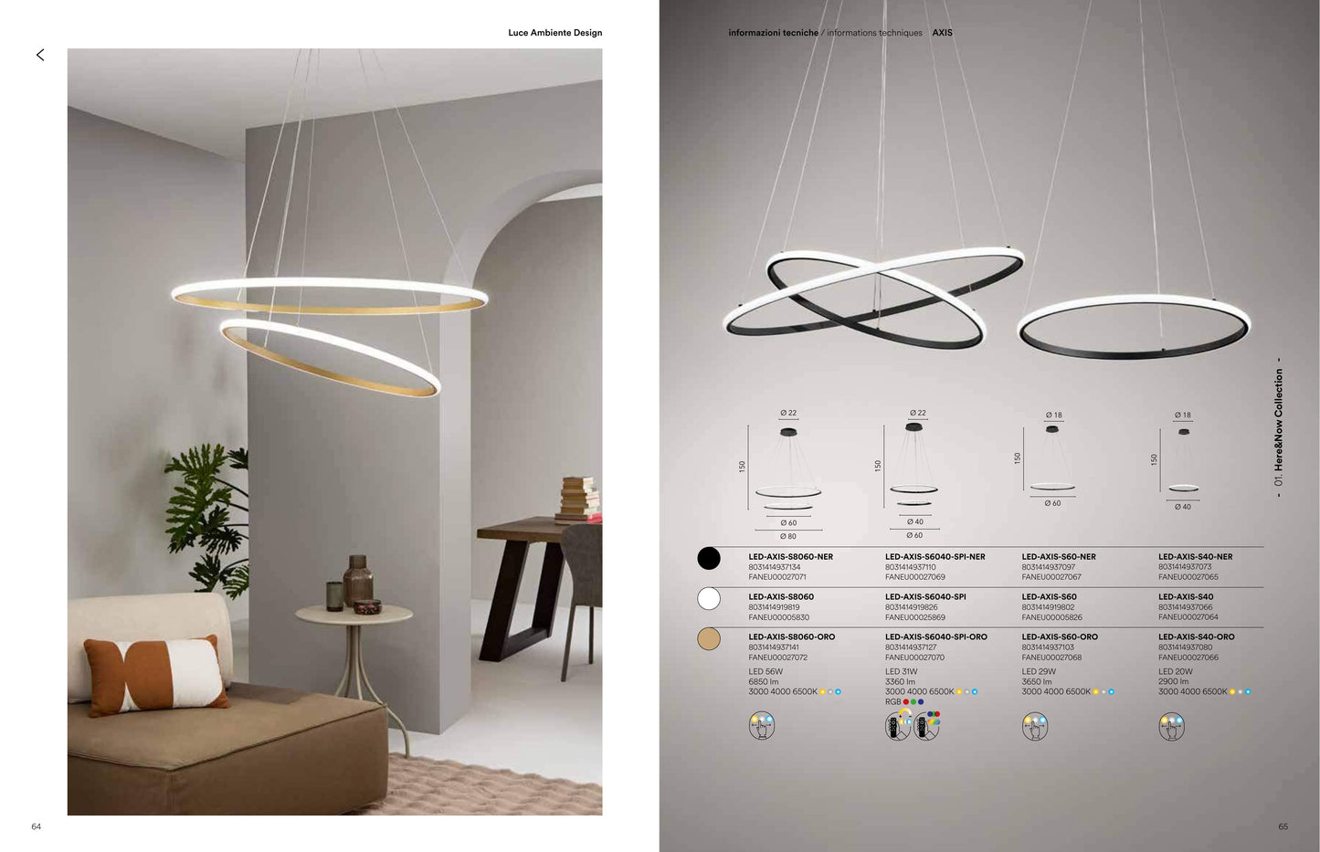Scheda tecnica AXIS - Luce Ambiente Design