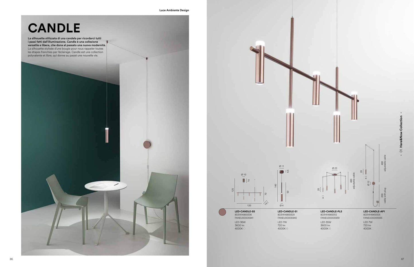 Scheda tecnica CANDLE - Luce Ambiente Design
