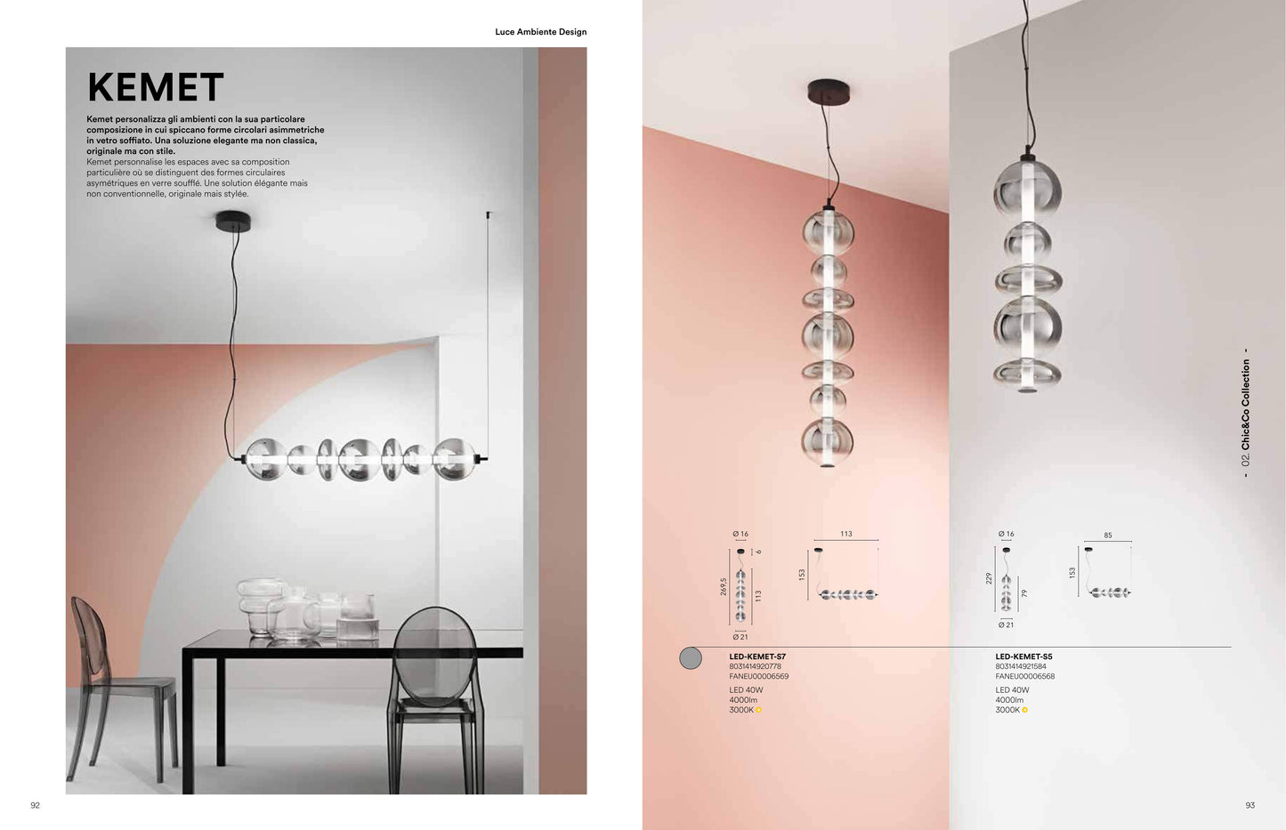 Scheda tecnica KEMET - Luce Ambiente Design
