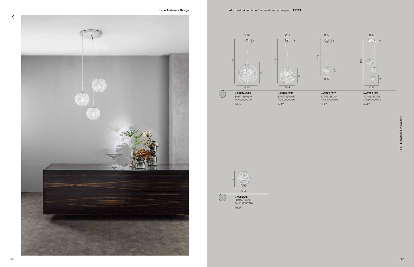 Scheda tecnica ASTRA - Luce Ambiente Design