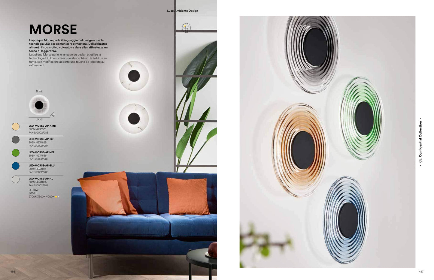 Scheda tecnica MORSE - Luce Ambiente Design