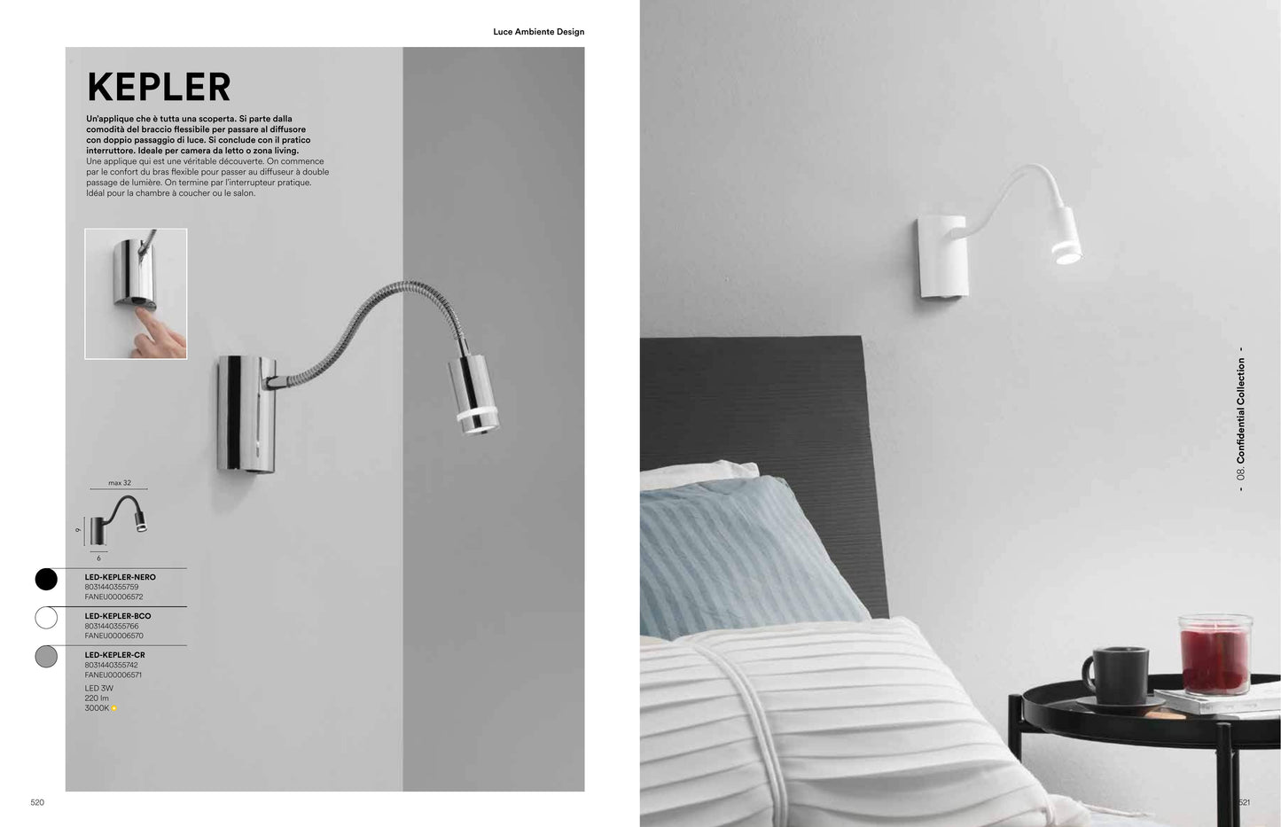 Scheda tecnica KEPLER - Luce Ambiente Design