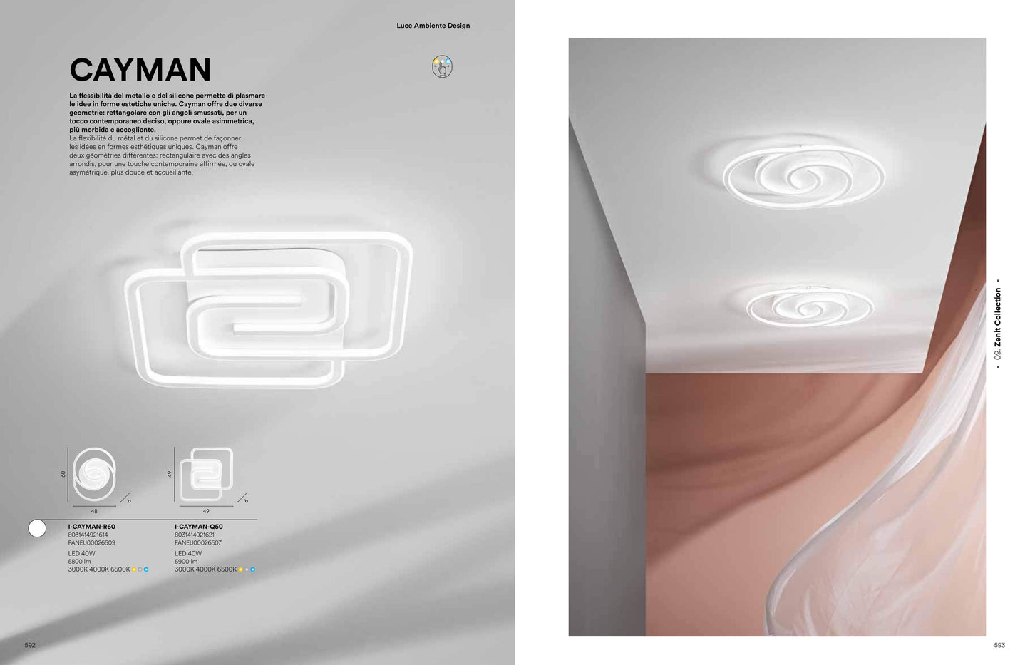 Scheda tecnica CAYMAN - Luce Ambiente Design