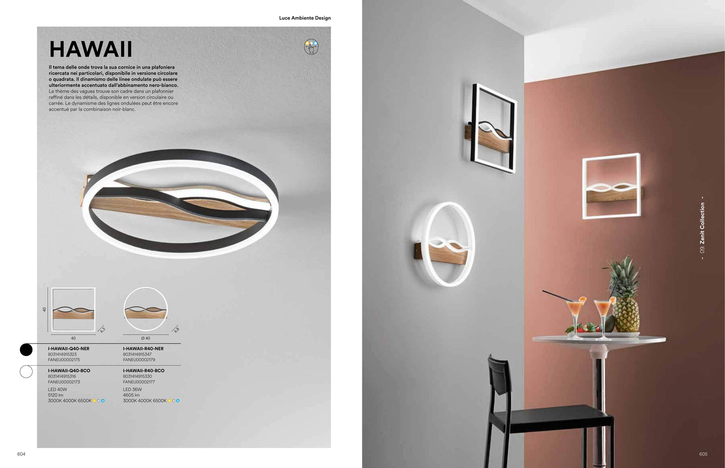 Scheda tecnica HAWAII - Luce Ambiente Design