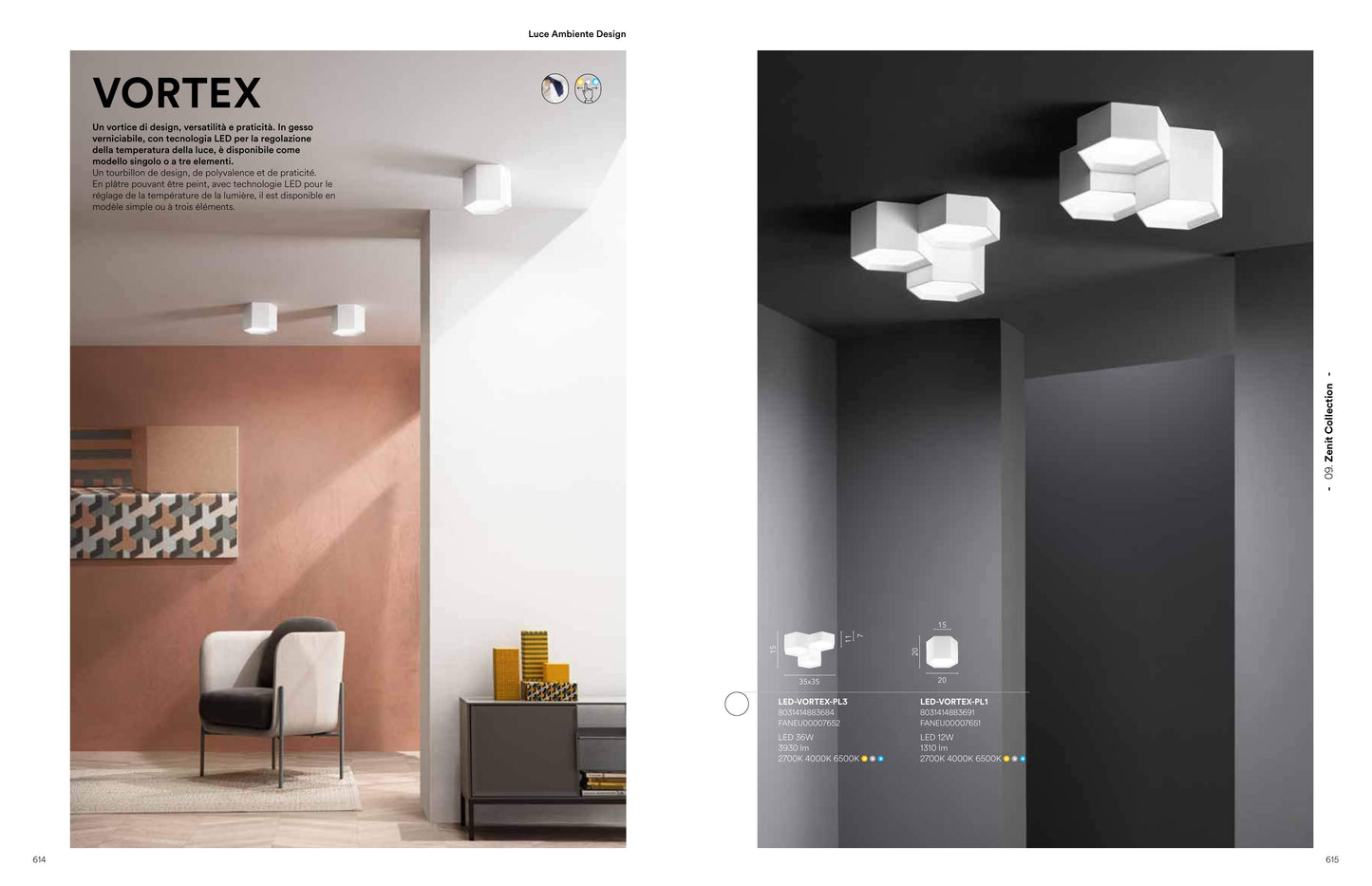 Scheda tecnica VORTEX - Luce Ambiente Design