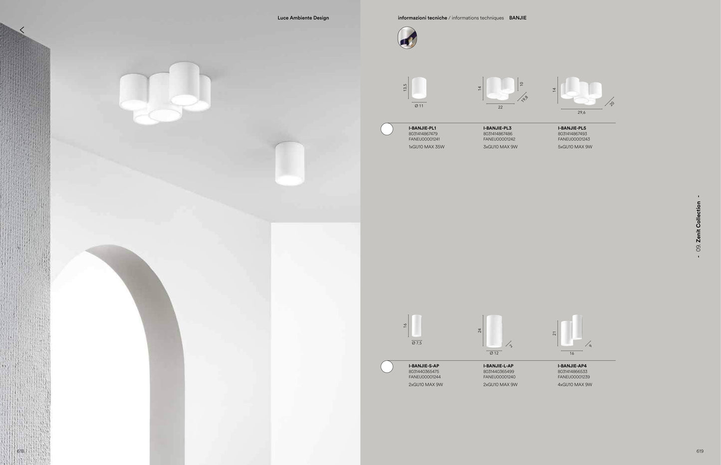 Scheda tecnica BANJIE - Luce Ambiente Design
