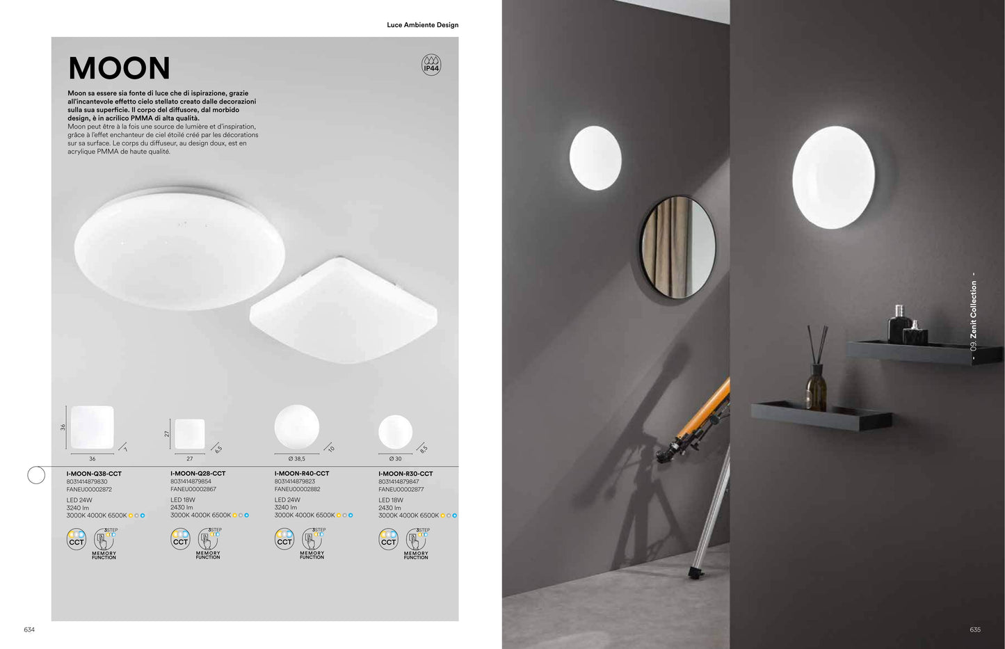 Scheda tecnica MOON - Luce Ambiente Design
