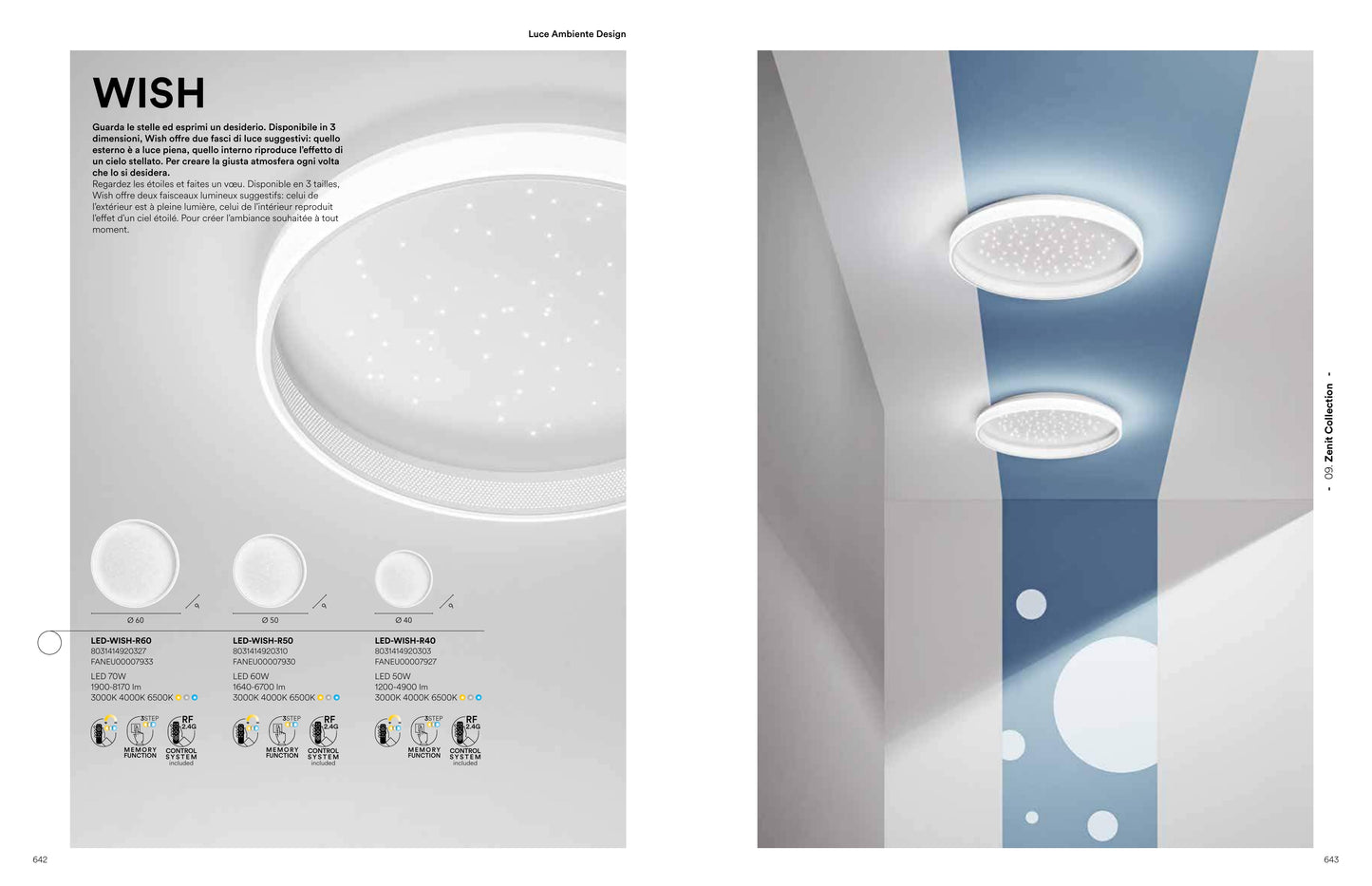 Scheda tecnica WISH - Luce Ambiente Design