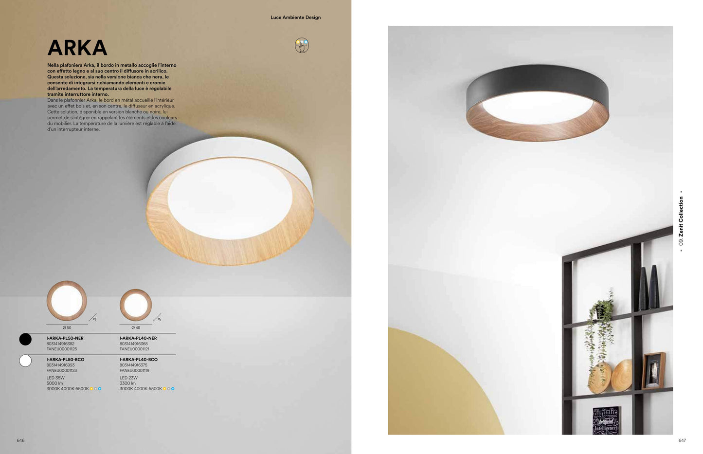 Scheda tecnica ARKA - Luce Ambiente Design