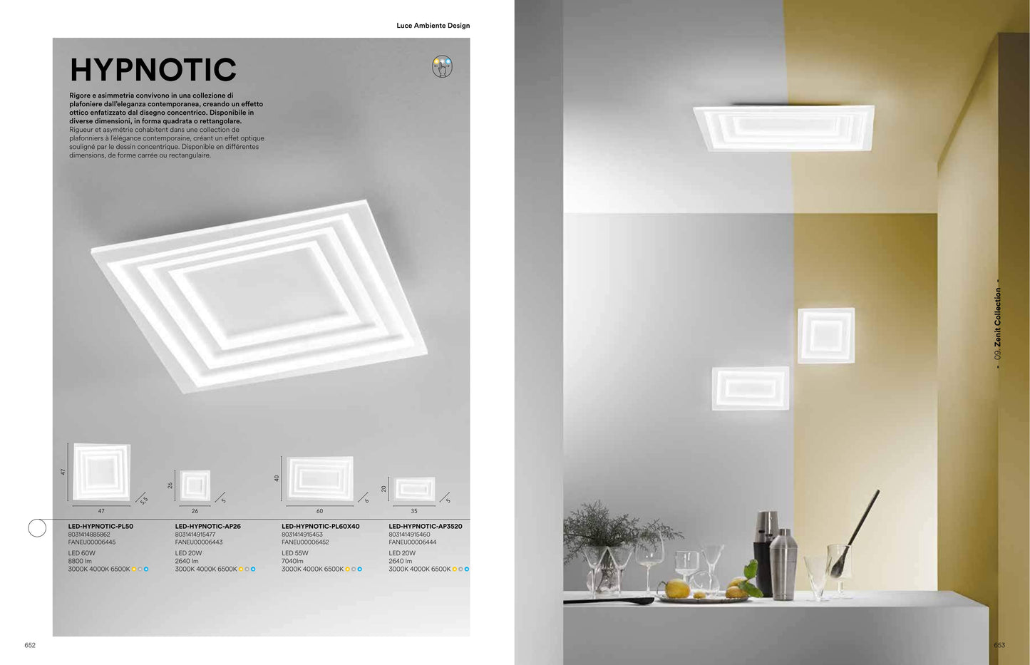 Scheda tecnica HYPNOTIC - Luce Ambiente Design