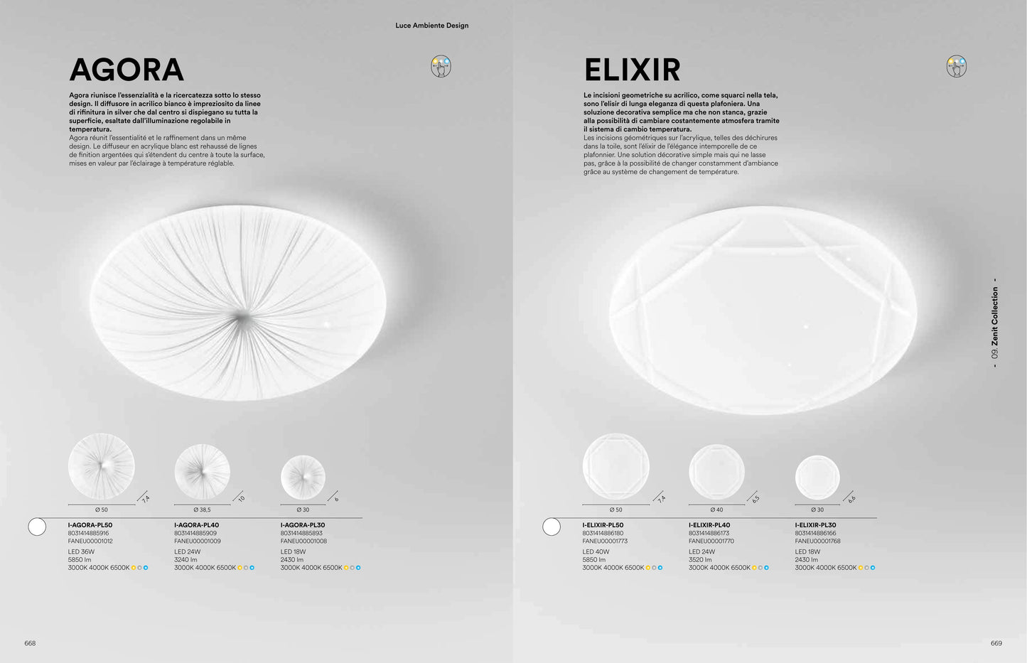 Scheda tecnica AGORA - Luce Ambiente Design