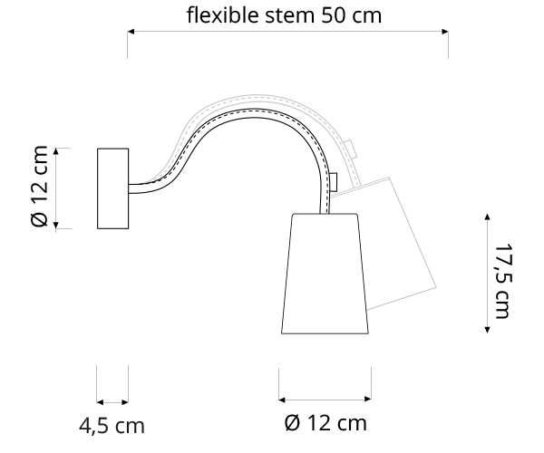 Paint A cemento — applique Ø 12 cm