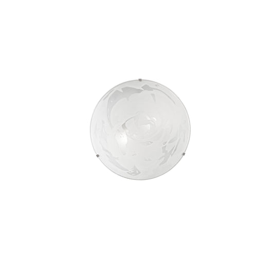 Plafoniera ALABASTRO in vetro bianco 30 Øcm.