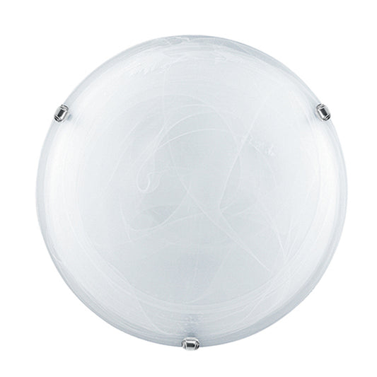 Plafoniera DUNA in vetro bianco 50 Øcm.