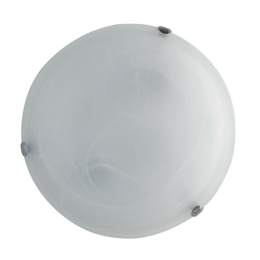 Plafoniera DUNA in vetro bianco 40 Ø cm.