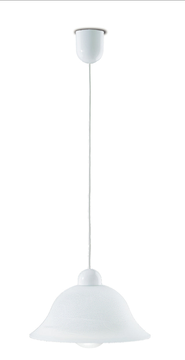 Sospensione 700 in vetro bianco