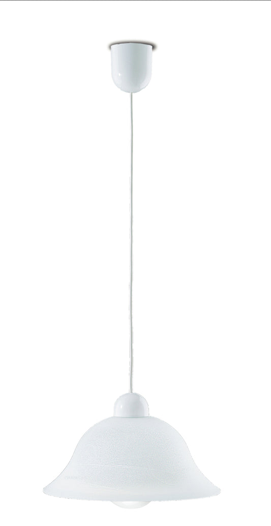 Sospensione 700 in vetro bianco