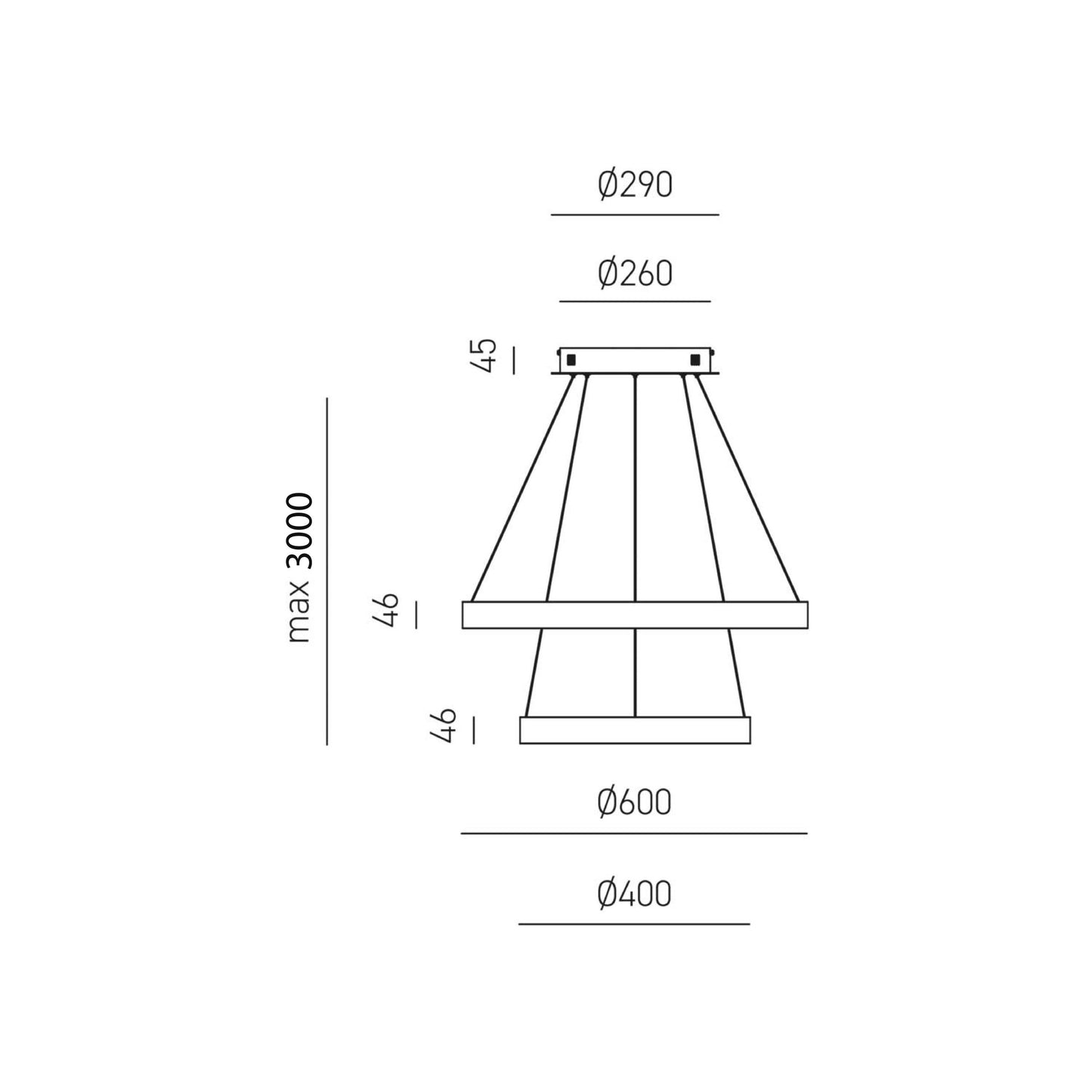 Criseide S/2p — Sospensione a LED