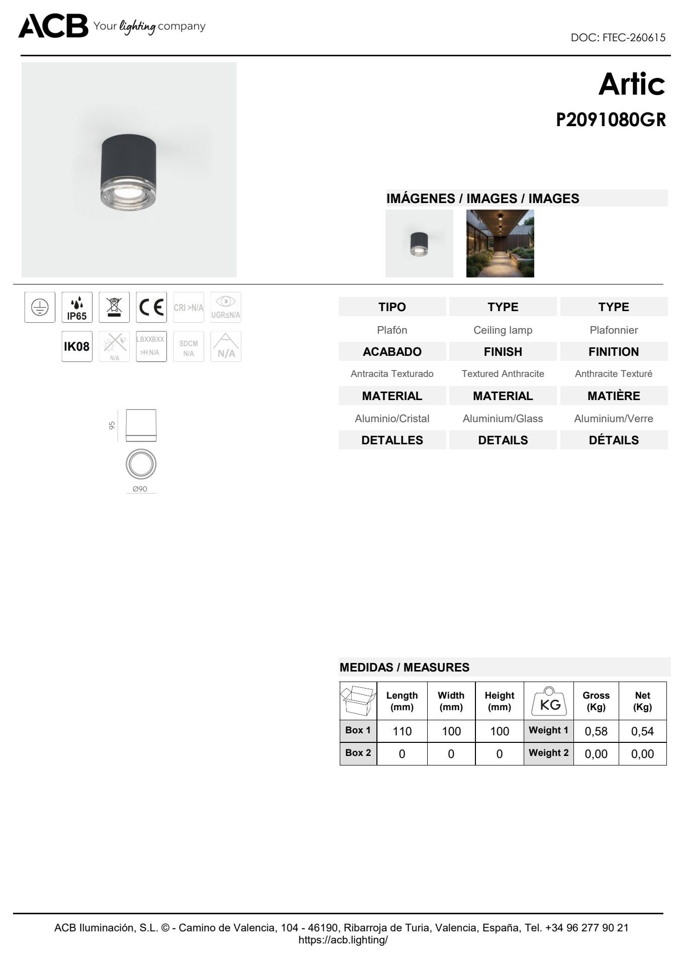 Scheda tecnica Artic - ACB