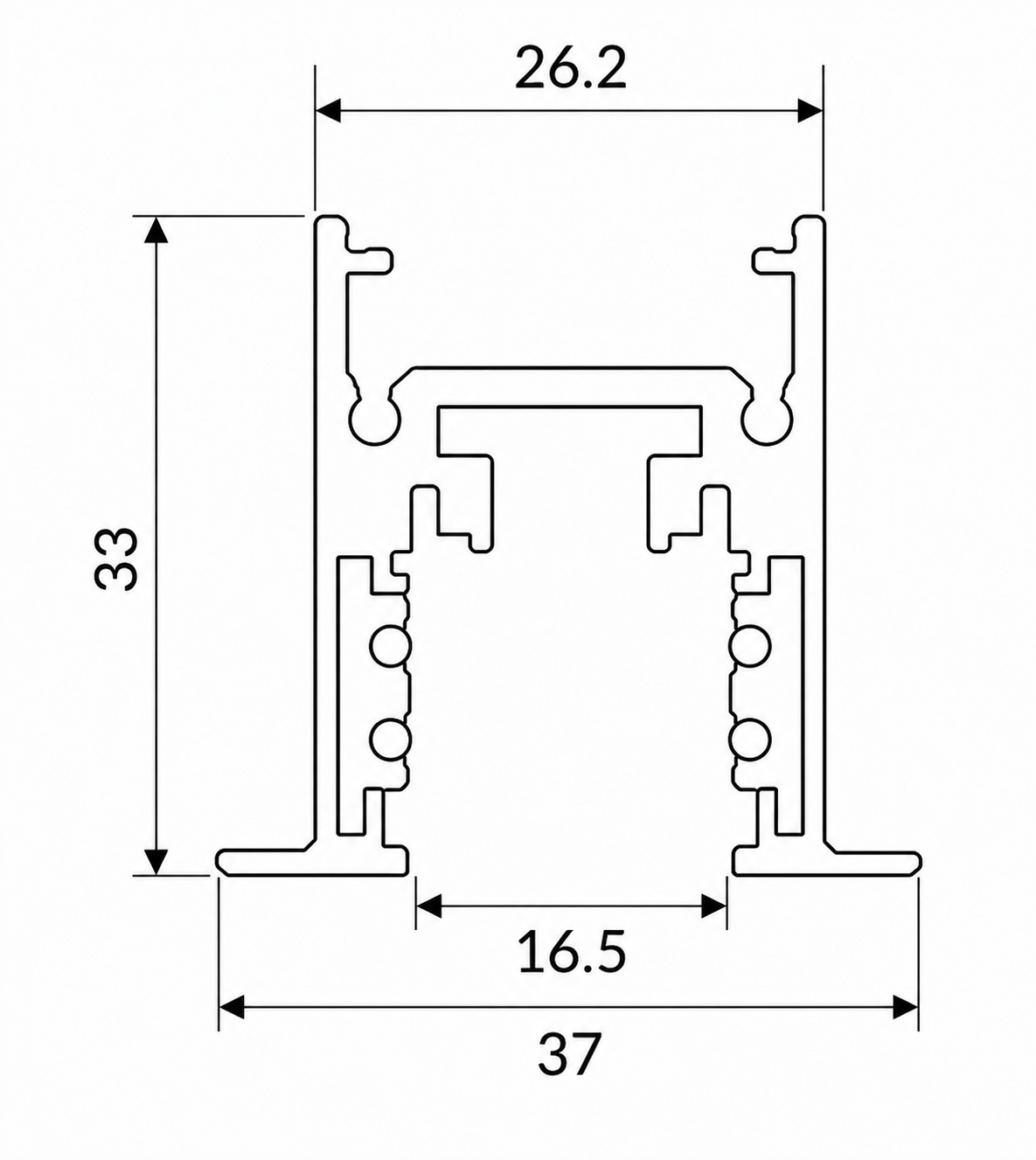 Binario elettrificato incasso 48V